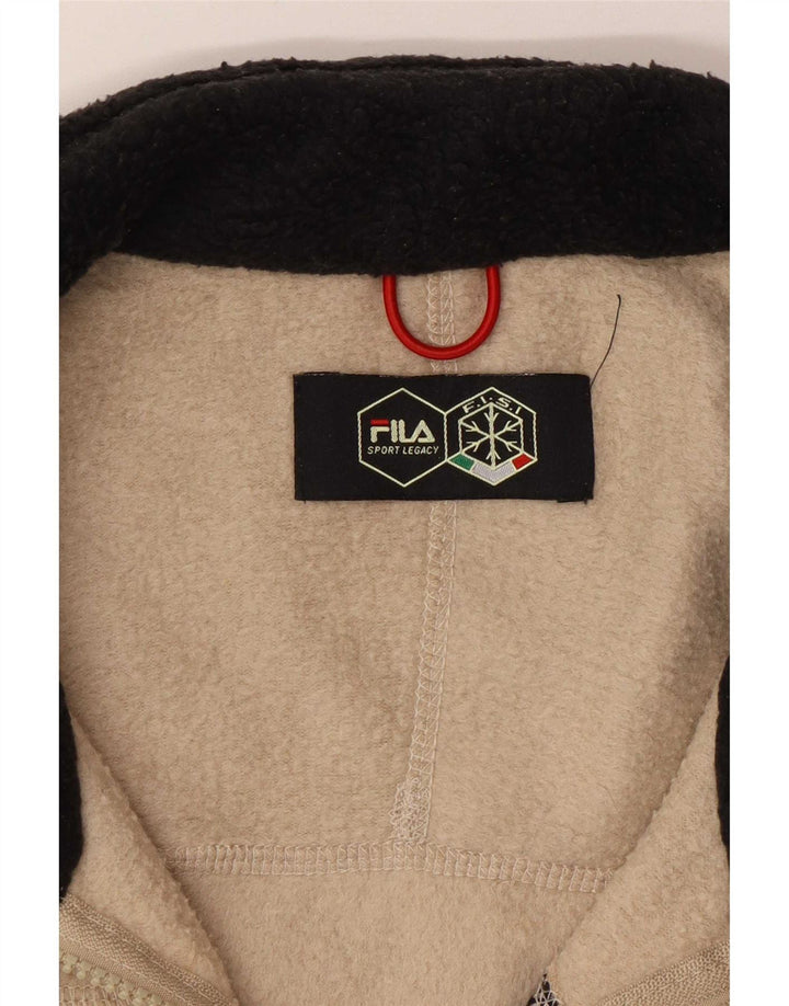 Fila Chaqueta polar para hombre UK 44 2XL Beige Poliéster