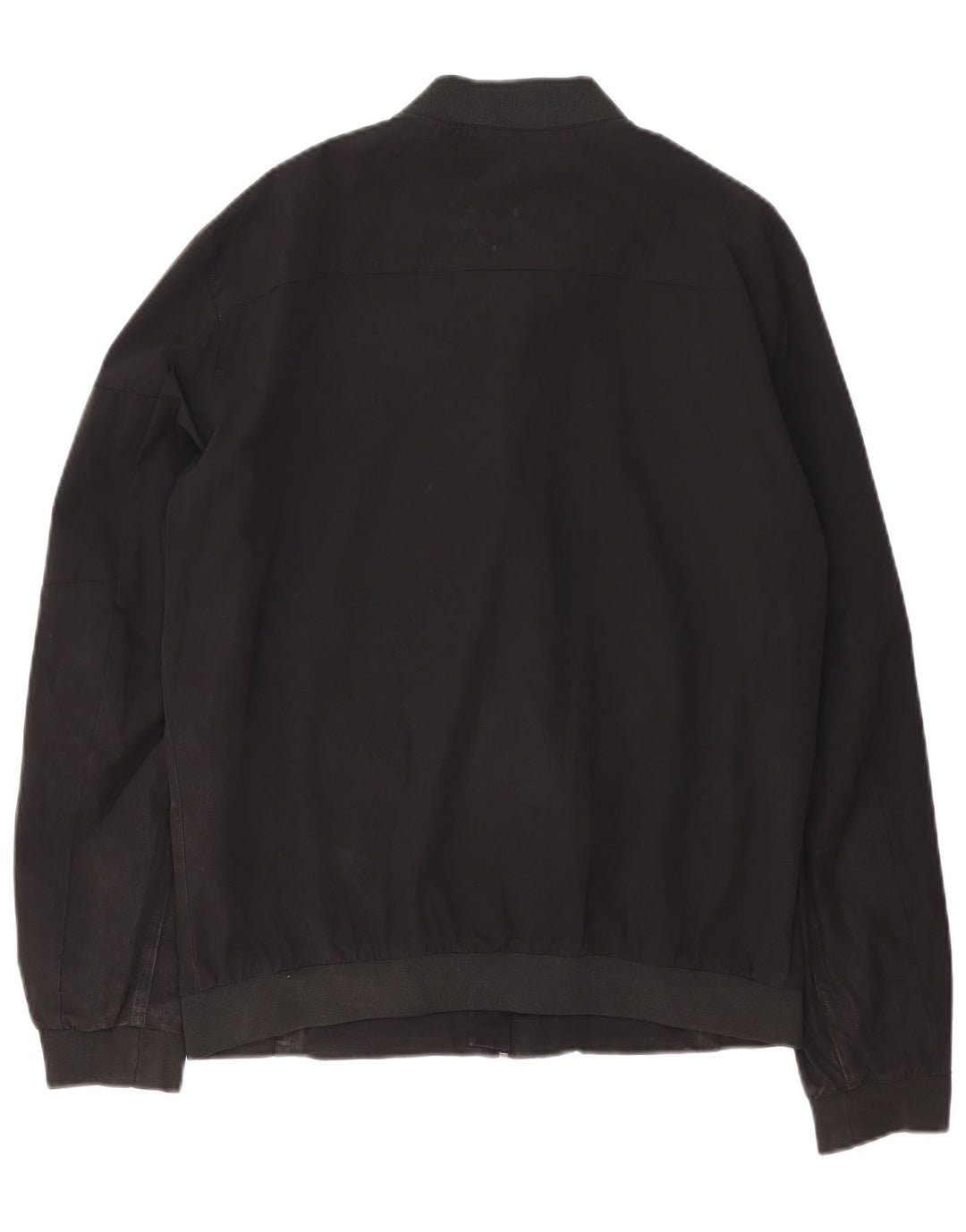 Zara Mens Bomber Jacket UK 40 Grande Nylon Negro