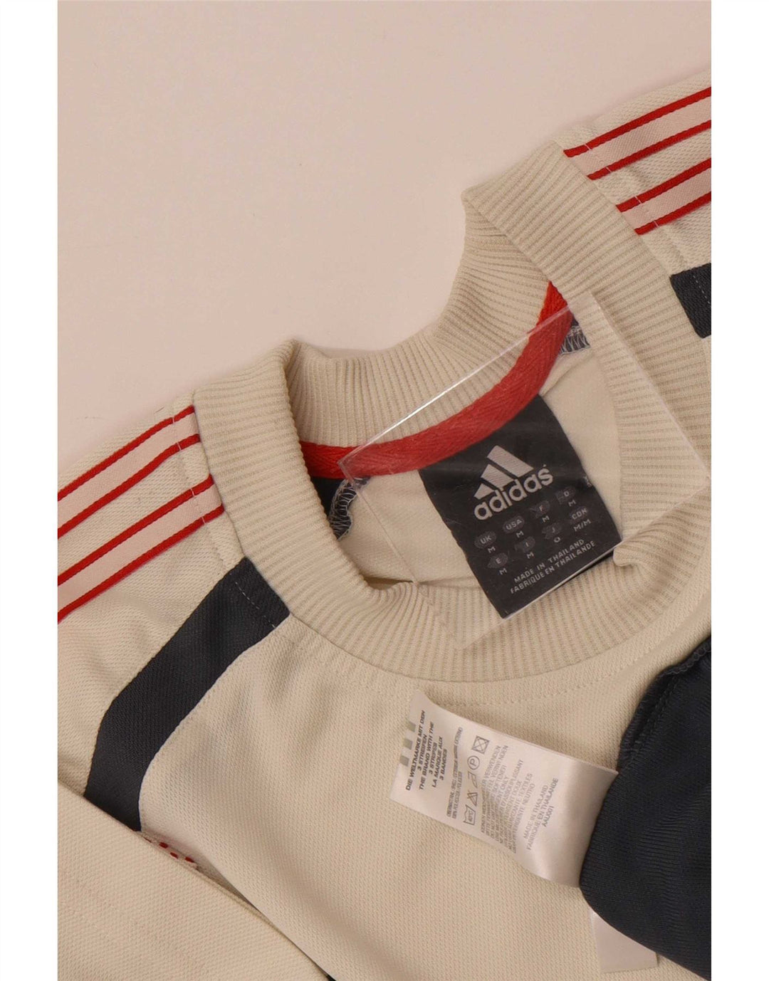 Adidas Hombre Camiseta Top Medio Beige Colorblock Poliéster