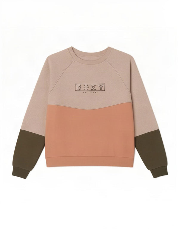 Sudadera tipo jersey para mujer Roxy UK 44 Mediano Bloque de color multicolor