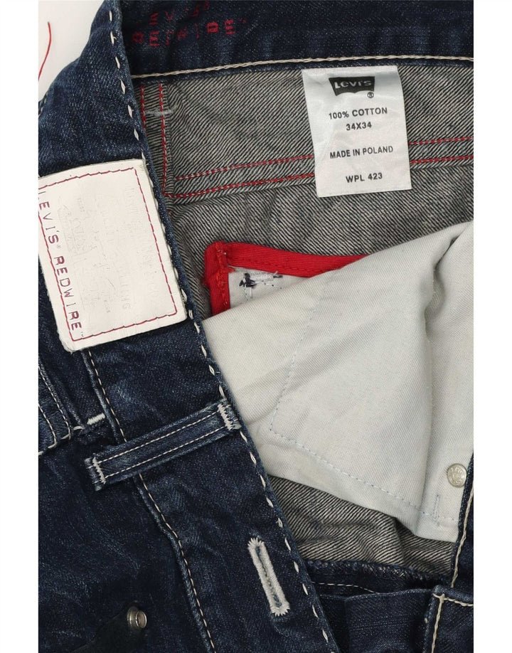 Vaqueros rectos Levi's para hombre W34 L34 Algodón azul marino