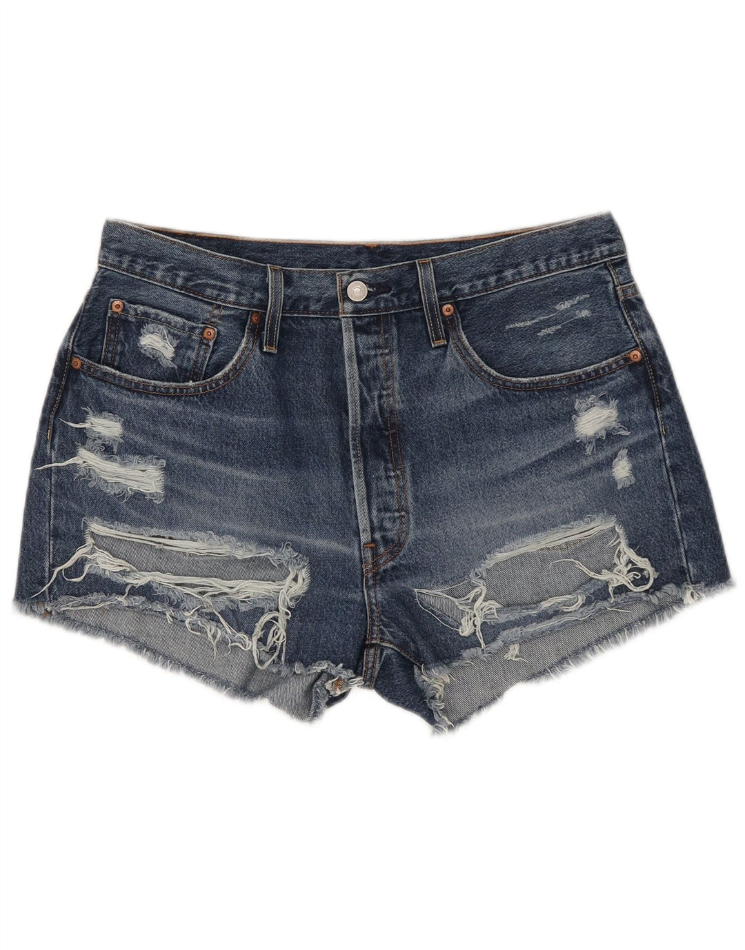Levi's Mujer 501 Pantalones Cortos De Mezclilla Desgastados W32 Algodón Azul Grande