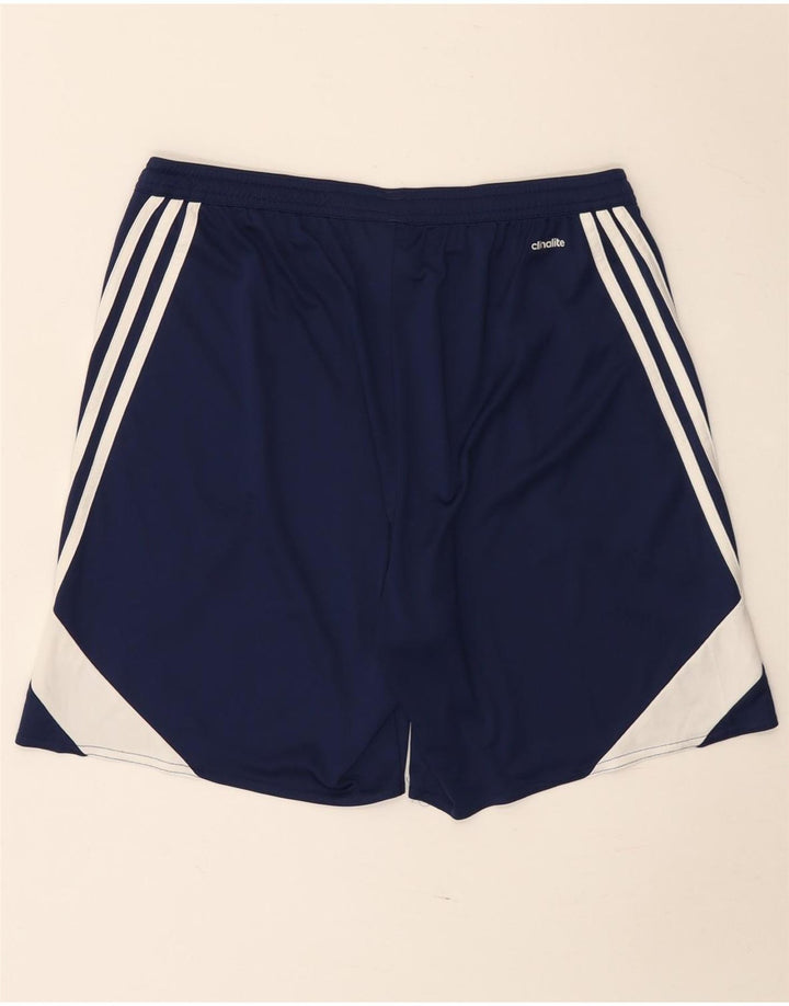 Adidas Mens Climalite Sport Shorts Grande Azul Marino Colorblock Poliéster