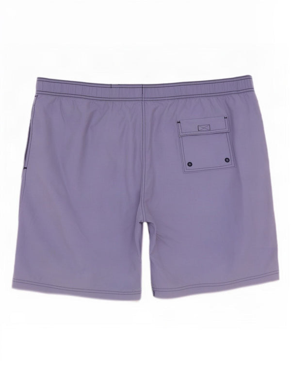 Marks & Spencer Bañador para hombre, talla 2XL, algodón a rayas moradas