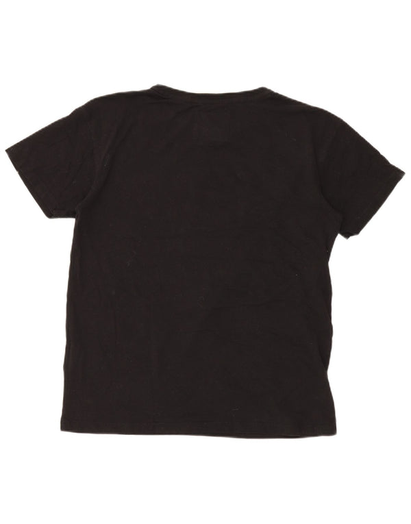 Superdry Mujer Camiseta Gráfica Top UK 40 Medium Negro Algodón
