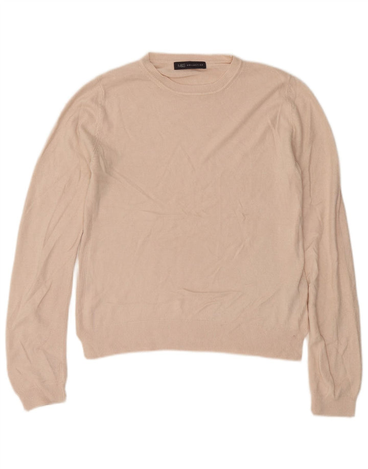 Marks & Spencer - Jersey de cuello redondo para mujer, talla 40, acrílico rosa mediano
