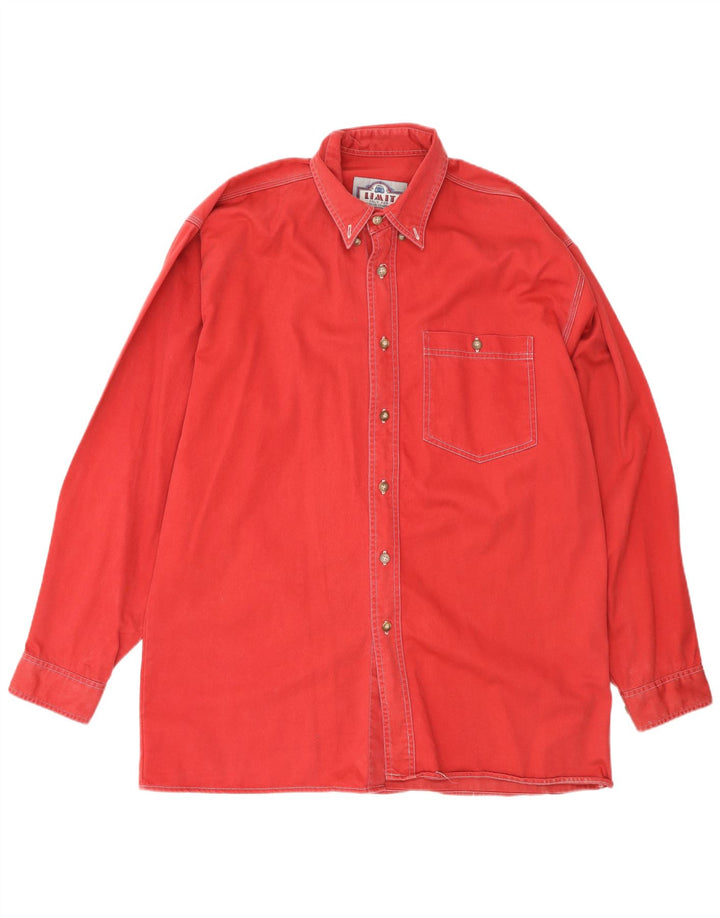 Limit Camisa Vaquera Hombre Talla 39/40 Mediana Rojo Algodón
