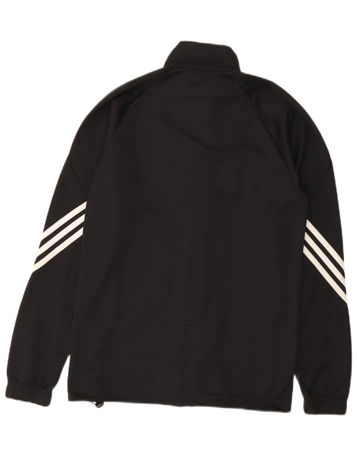 Adidas Mens Climalite Chándal Top Chaqueta Pequeña Poliéster Negro