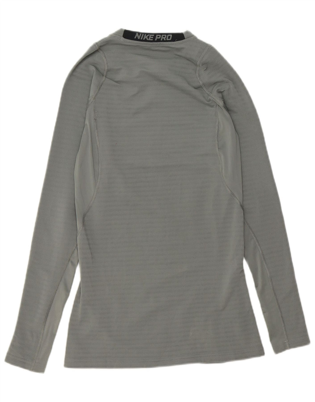 Nike Mens Dri Fit Graphic Top manga larga UK 14 Poliéster gris medio