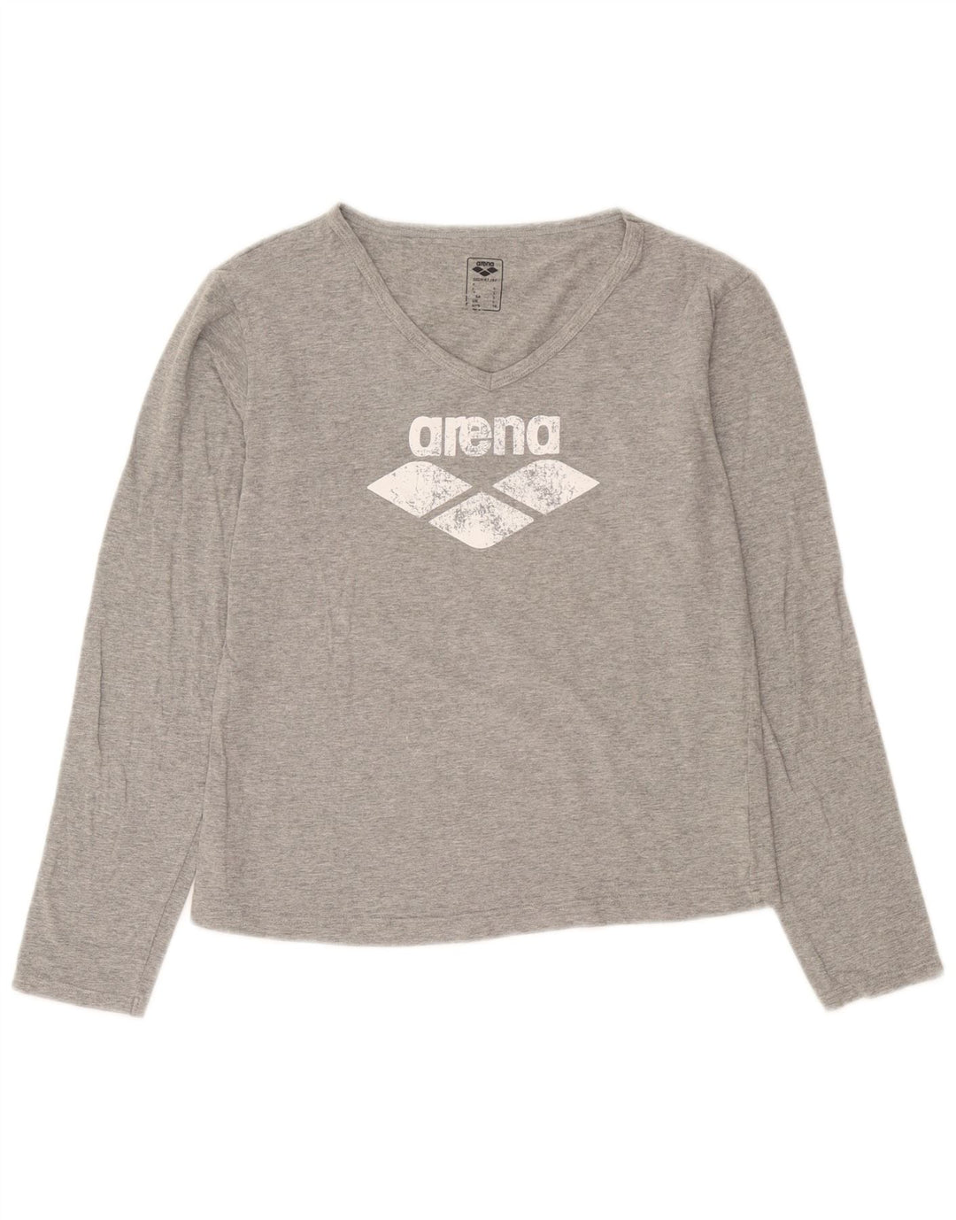 Arena Mujer Gráfico Top Manga Larga UK 44 Grande Gris Moteado