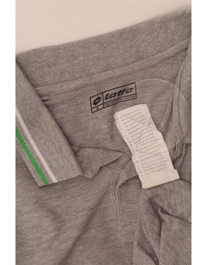 Polo Lotto Hombre De Algodón Moteado Gris Medio