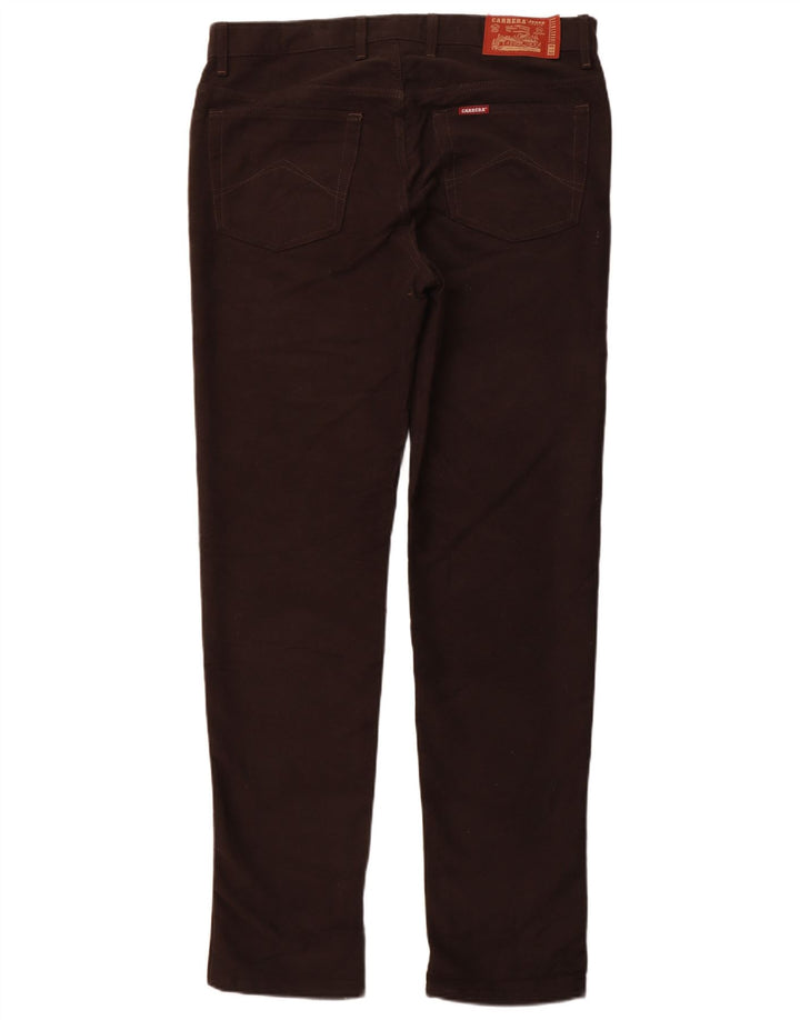 CARRERA Pantalones casuales cónicos para mujer W36 L34 Algodón marrón