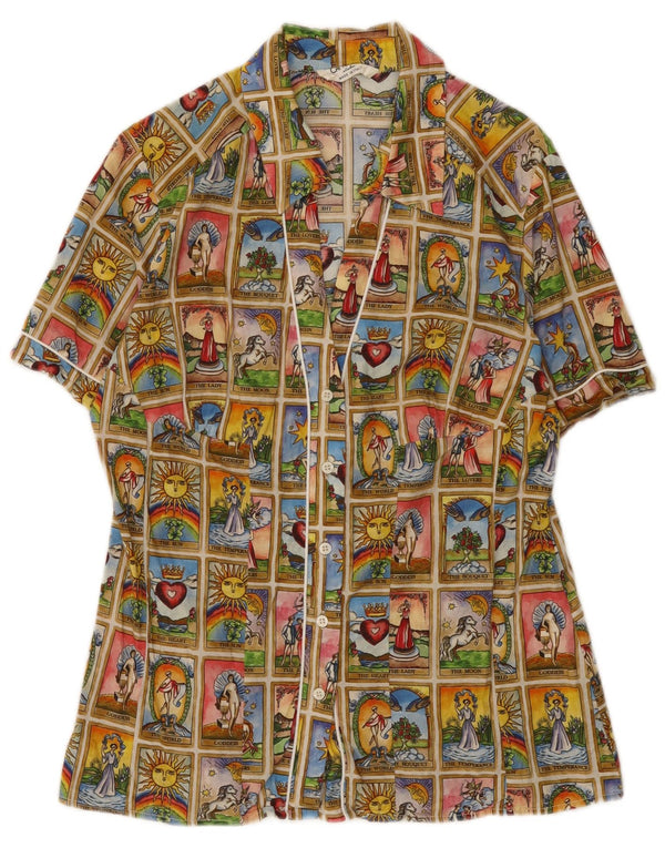 Camomilla Camisa gráfica para mujer UK 12 Medium Multicolor Patchwork