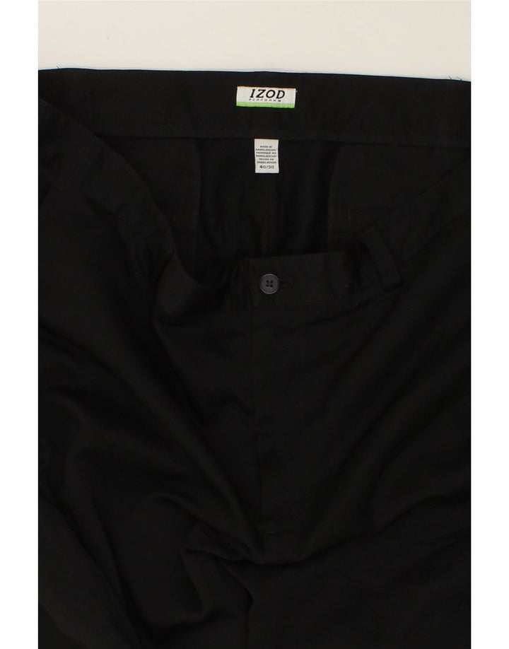 IZOD Mens Straight Suit Trousers W40 L30  Black Polyester Vintage Izod and Second-Hand Izod from Messina Hembry 
