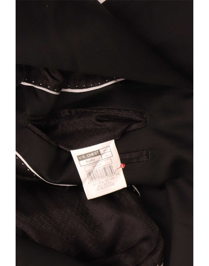 Marks & Spencer Chaqueta tipo blazer corta con 2 botones para hombre UK 44 2XL Poliéster negro