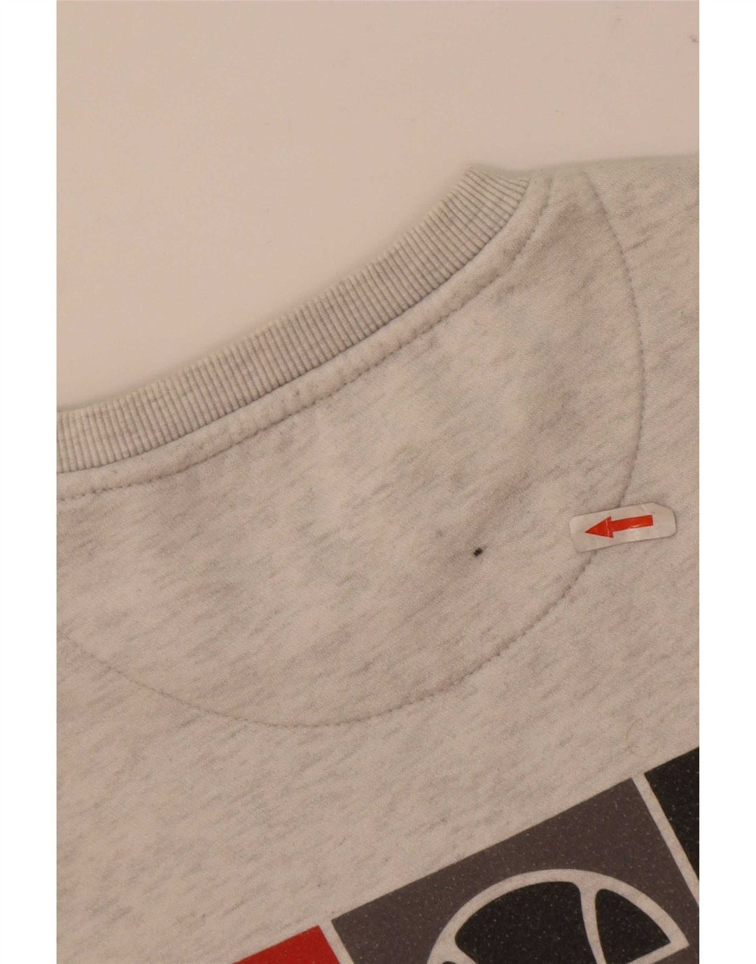 Ellesse Mens Graphic Sudadera Jumper Pequeño Gris Moteado Poliéster
