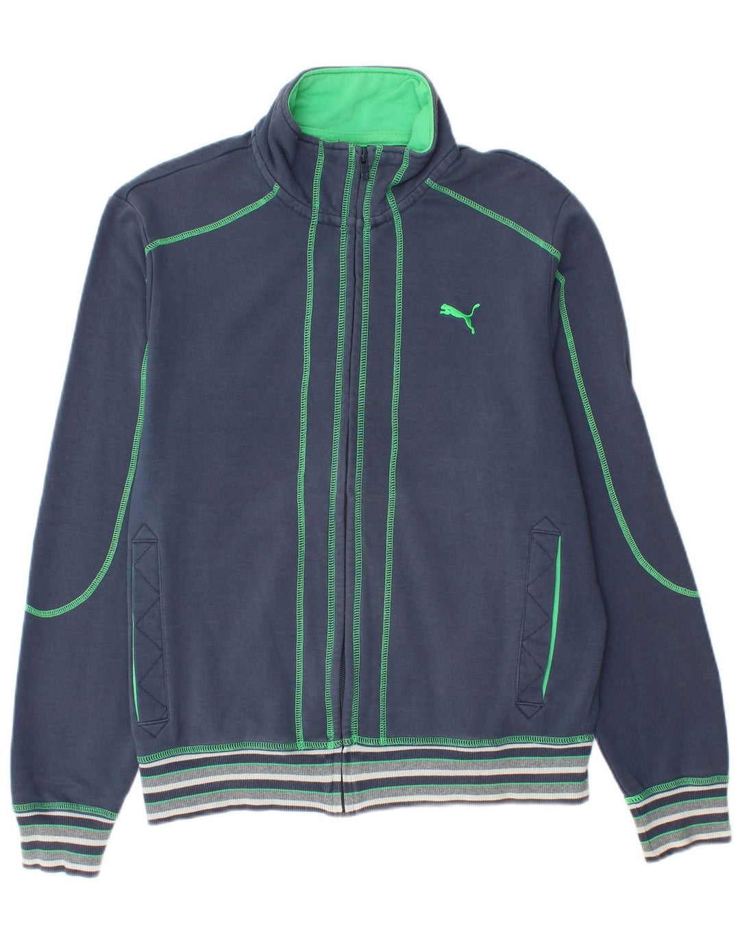 Puma Mens Chándal Top Chaqueta Grande Azul Marino