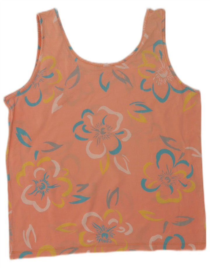 Top Silvy Mujer IT 44 Algodón Floral Rosa Medio