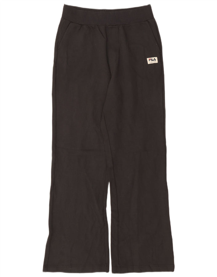 FILA Womens Tracksuit Trousers UK 14 Large  Black Viscose