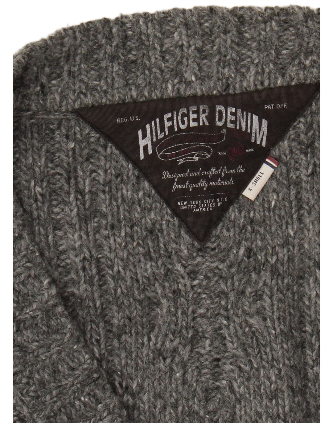 Tommy Hilfiger Suéter Cárdigan para Mujer UK 8 Small Gris