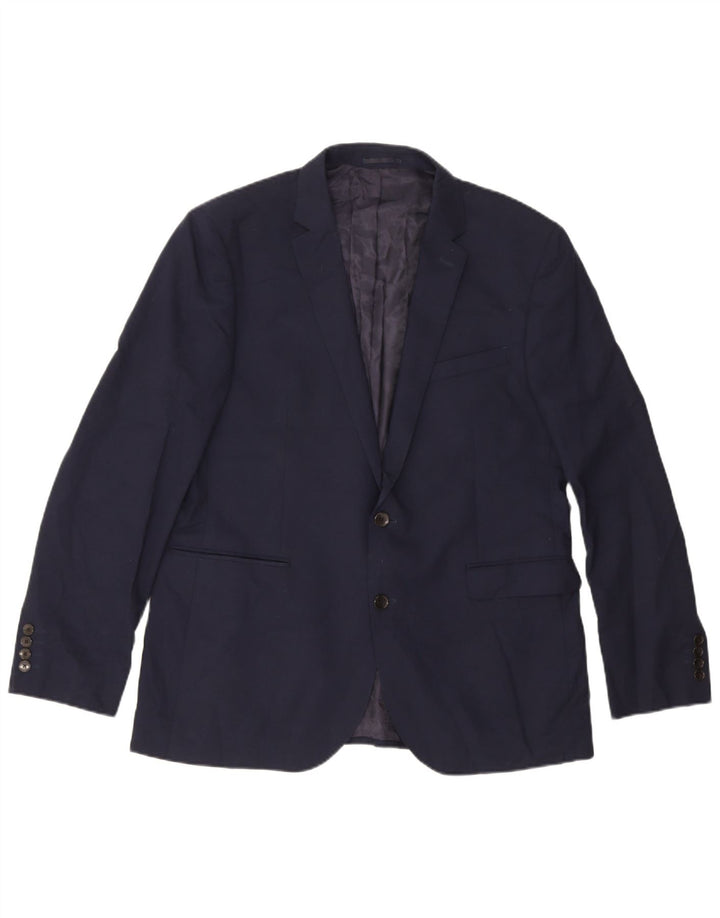 John Lewis Chaqueta tipo blazer de 2 botones para hombre UK 44 2XL Lana azul marino