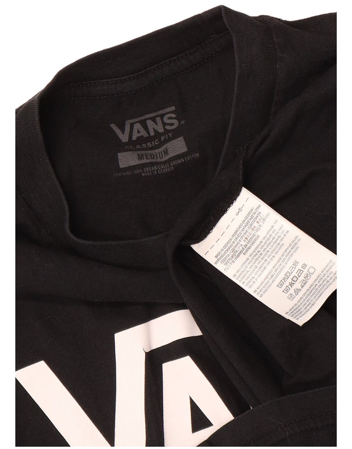 Vans Camiseta con gráfico de ajuste clásico para hombre Top mediano de algodón negro