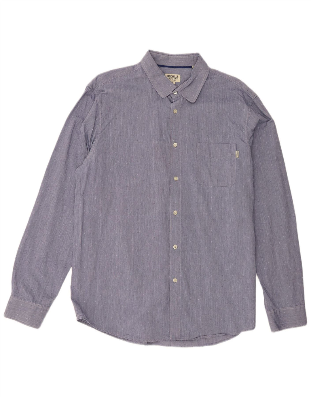 Camisa Jack Wills Hombre XL Algodón Manchado Azul