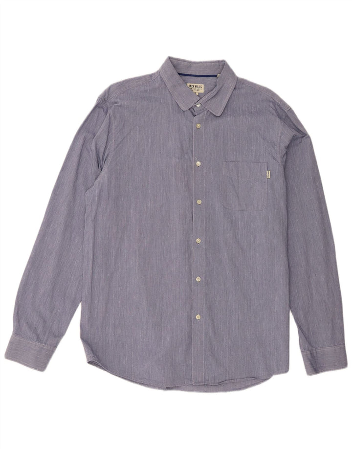 Camisa Jack Wills Hombre XL Algodón Manchado Azul