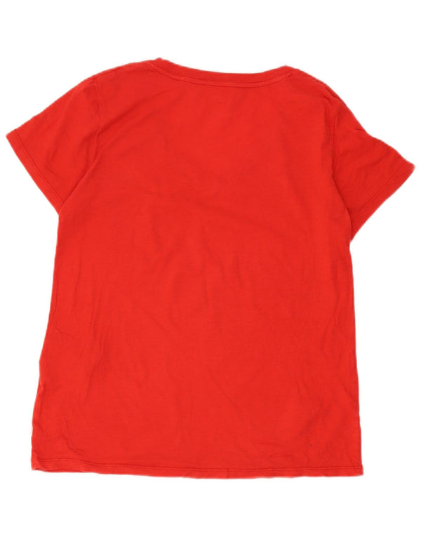 Levi's Camiseta para mujer Top UK 44 Mediano Rojo Algodón