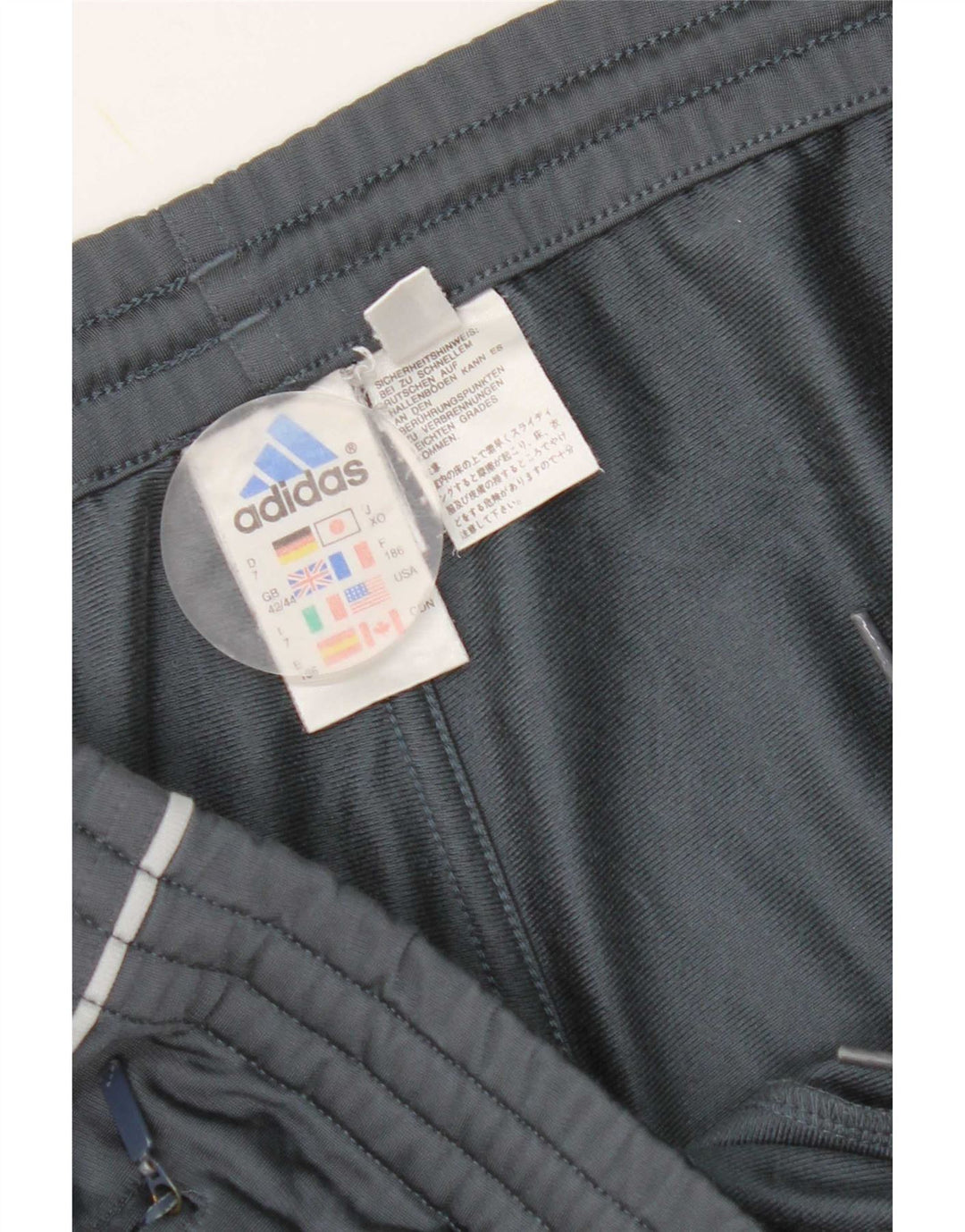 Adidas Pantalones de chándal para hombre UK 42/44 Large Gris Poliéster