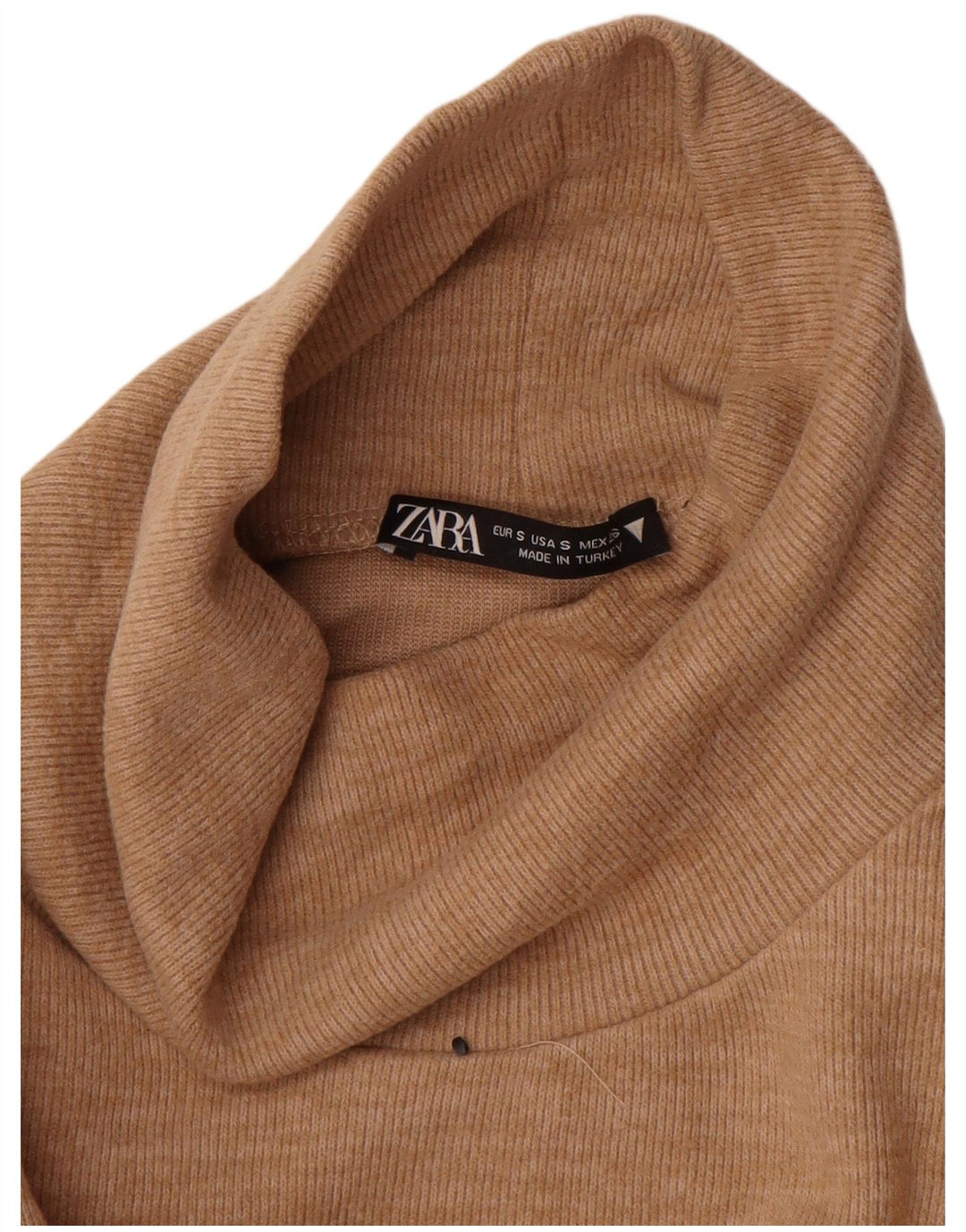 Zara Mujer Chaleco Top Reino Unido 8 Pequeño Algodón Beige