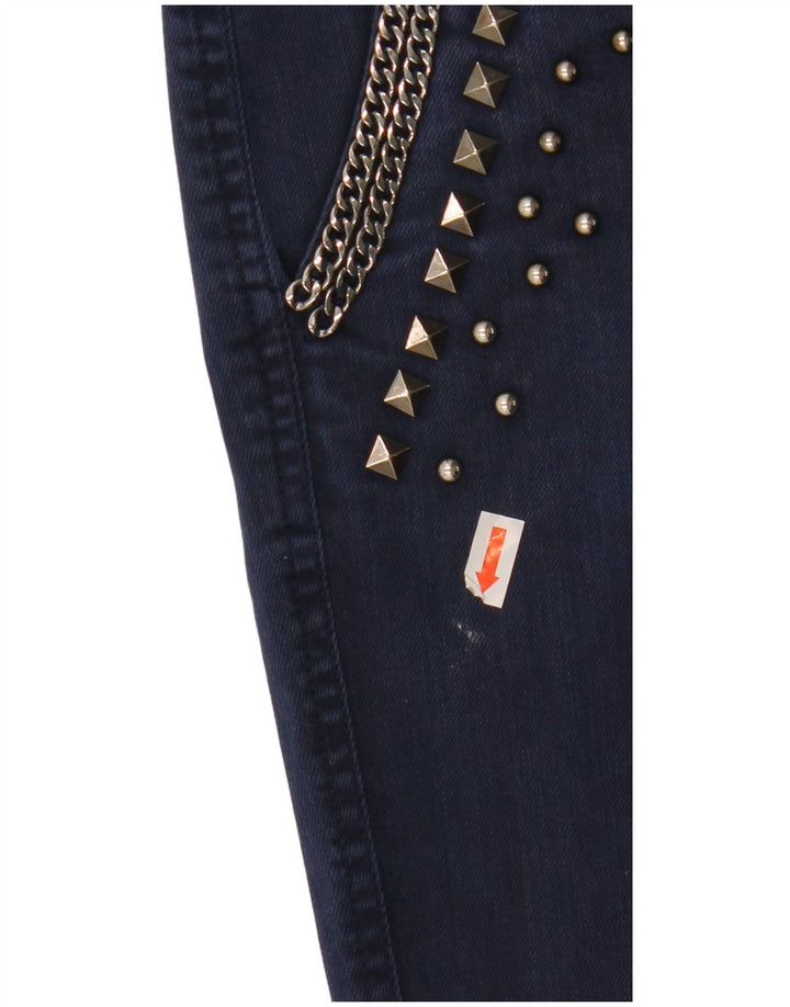 GUESS Vaqueros Slim Mujer W27 L28 Azul Marino Algodón