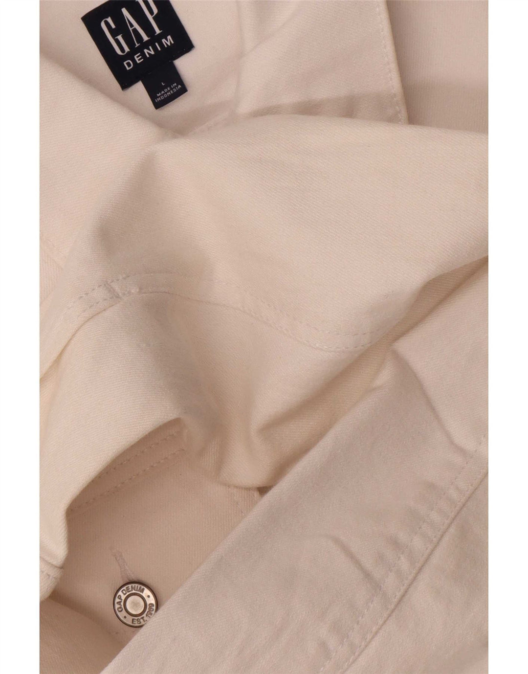 Gap Chaqueta Vaquera para Mujer UK 46 Grande Algodón Blanco