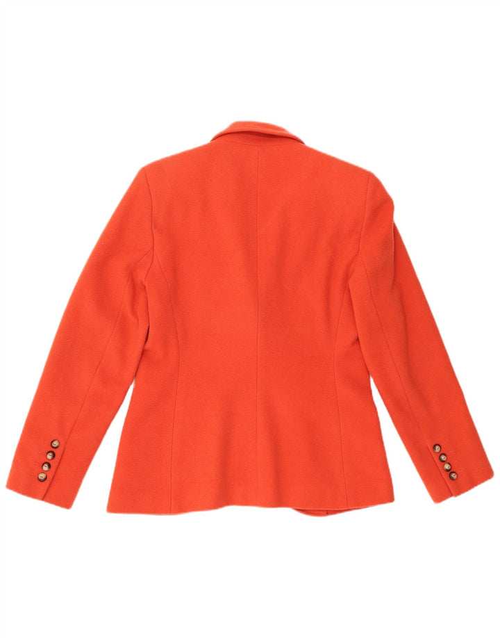 HARVE BENARD Chaqueta Blazer de 1 Botón para Mujer US 6 Lana Naranja Mediana