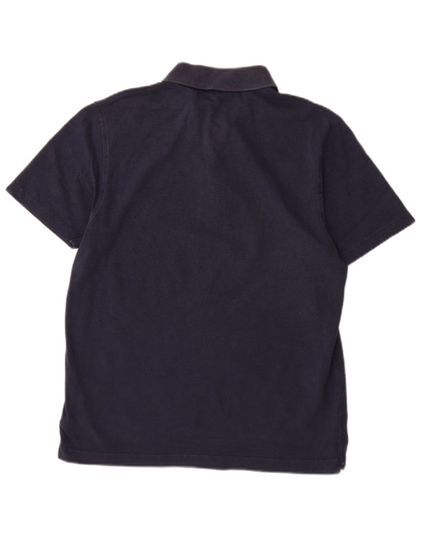 LACOSTE Polo para hombre talla 4 mediano azul marino algodón a rayas