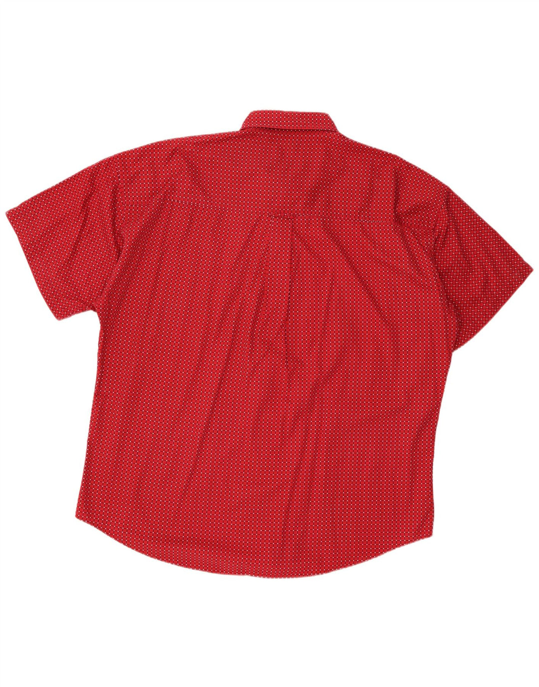 Chaps Camisa Manga Corta Hombre XL Algodón Geométrico Rojo