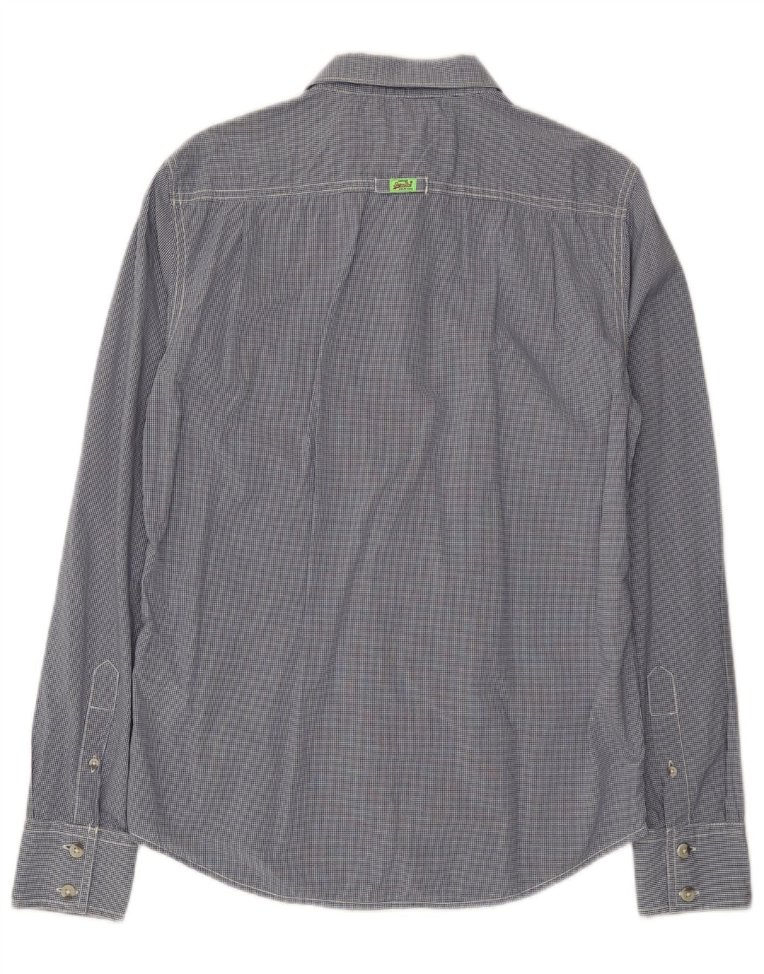 Camisa Superdry Hombre De Algodón A Cuadros Azul Medio