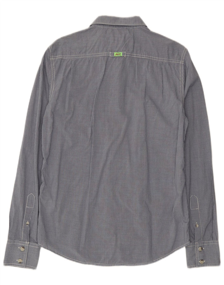 Camisa Superdry Hombre De Algodón A Cuadros Azul Medio
