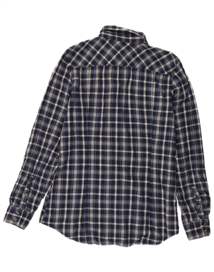 Eddie Bauer Camisa de franela para mujer UK 40 Mediana Azul marino Cuadros Algodón