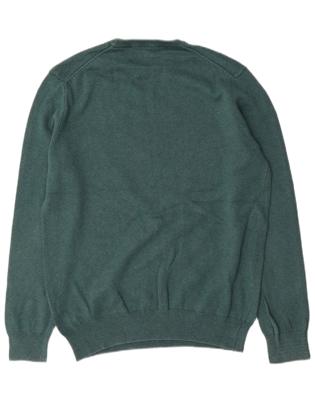 Crew Clothing Jersey de cuello para hombre Jersey de algodón verde medio