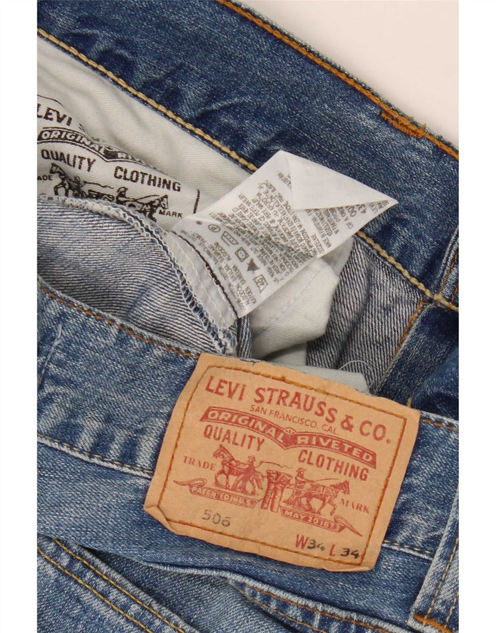 Levi's Jeans rectos 506 para hombre W34 L29 Algodón azul