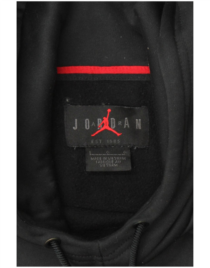 JORDAN Hombre Dri Fit Sudadera con capucha Jersey Grande Poliéster negro