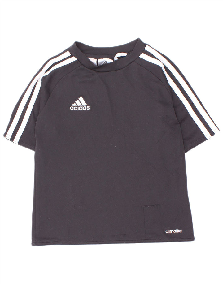 Adidas Chicos Climalite Camiseta Top 7-8 Años Negro Poliéster