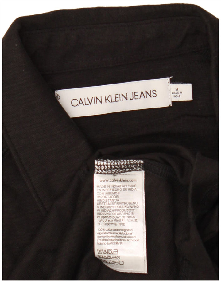 CALVIN KLEIN JEANS Polo gráfico para hombre Algodón negro mediano