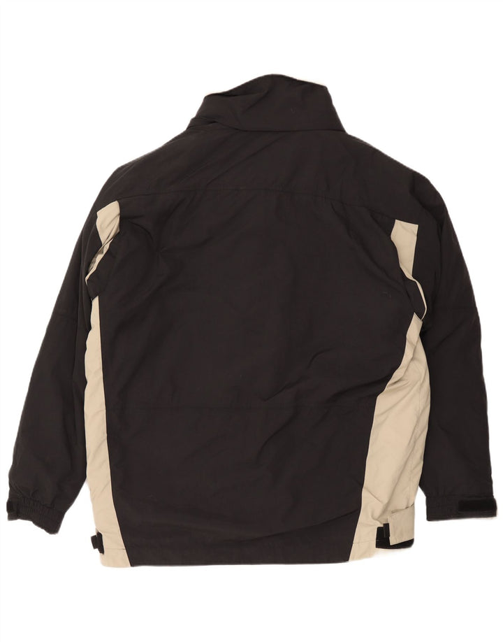 Kappa Chaqueta de esquí para hombre UK 40 Large Black Colourblock Poliamida