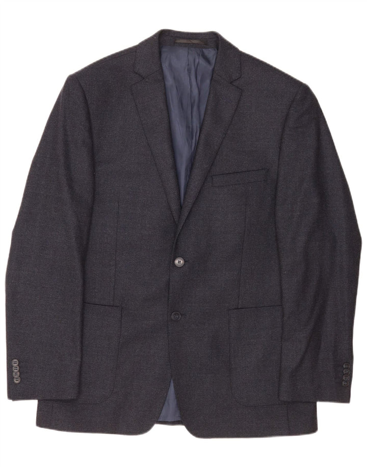Daniel Hechter Chaqueta tipo blazer de 2 botones para hombre UK 38 Lana gris medio