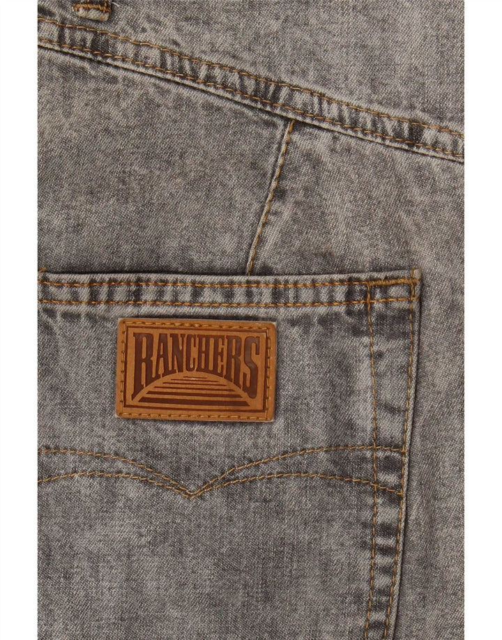 Falda vaquera vintage para mujer W28 gris medio