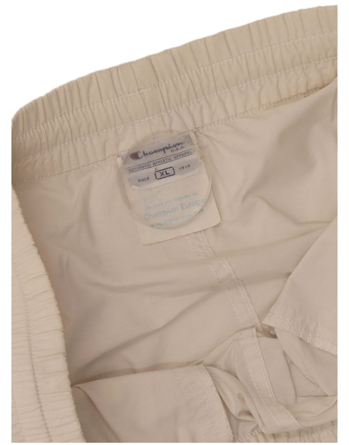 Champion Pantalones De Chándal Capri Gráficos para Hombre XL Algodón Blanco Color Block