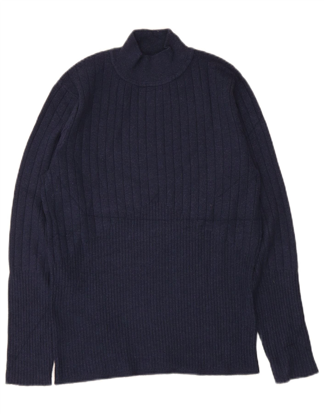 Marks & Spencer - Jersey con cuello alto para mujer, talla 40, talla M, color azul marino