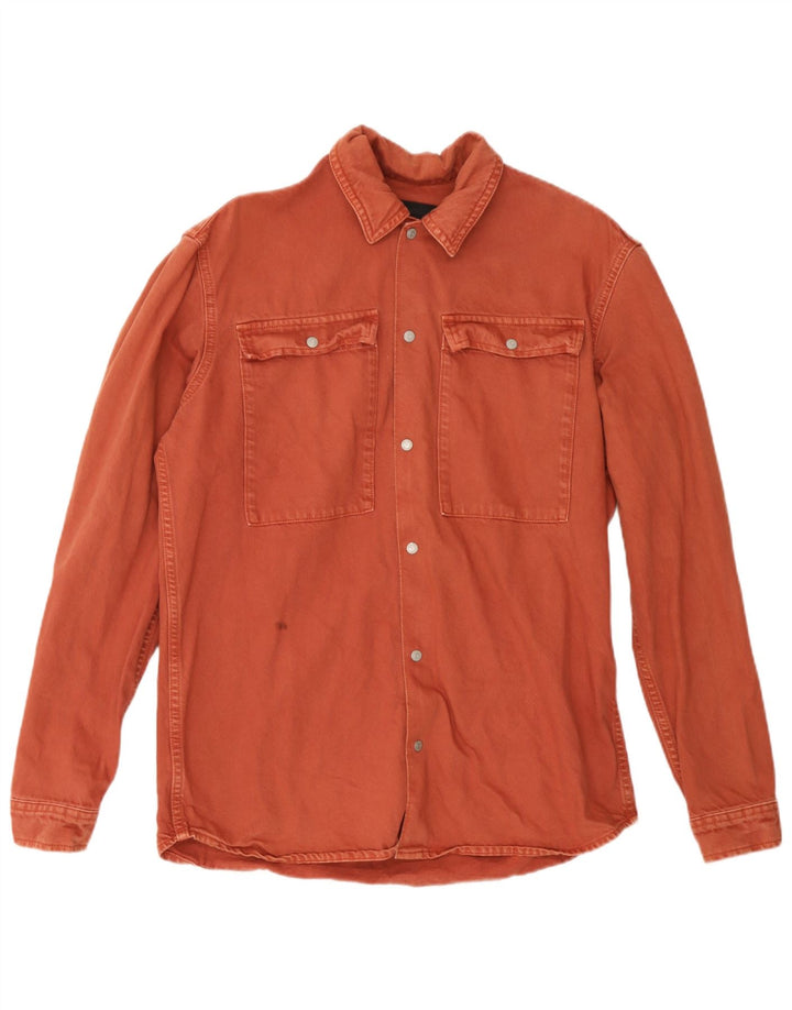 Jack & Jones Hombre Camisa Vaquera Small Marrón Algodón